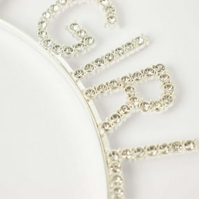 Efavormart 7" Silver Metal Diamond "Birthday Girl" Crown, Rhinestone Tiara Headband