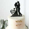 thumbnail image 1 of Efavormart 7" Tall Black Acrylic Silhouette Mr and Mrs Wedding Cake Topper, Bride and Groom Cake Decoration, 1 of 10