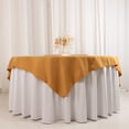 thumbnail image 1 of Efavormart 70" Gold 200 GSM Seamless Premium Polyester Square Tablecloth, 1 of 9