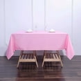thumbnail image 1 of Efavormart 70" Premium Square Polyester Tablecloth for Wedding Kitchen Dining Events - Pink, 1 of 4