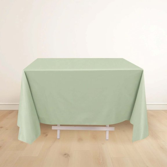 Efavormart 70" Sage Green Premium Scuba Square Tablecloth, Wrinkle Free Polyester Seamless Tablecloth