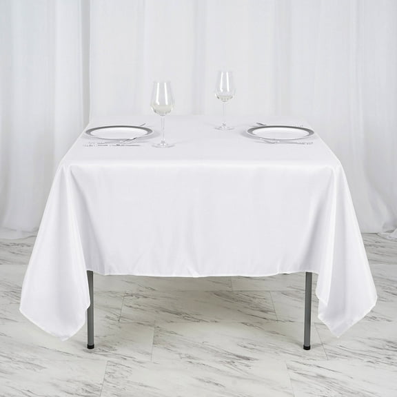Efavormart 70" Square Linens WHITE Wholesale Linens Polyester Square Linen Tablecloth For Wedding Banquet Party Restaurant