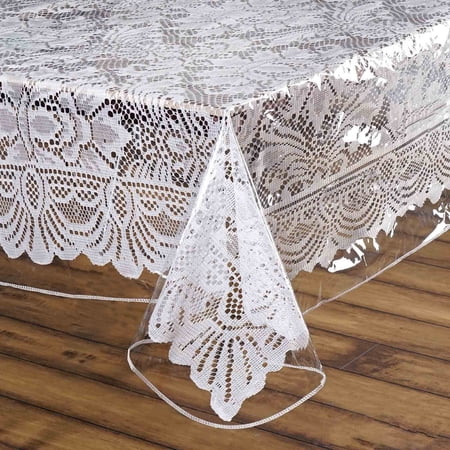 Efavormart 70"x70" Eco-Friendly Clear Disposable Waterproof Vinyl Tablecloth Protector Cover For Picnic Banquet Event Party