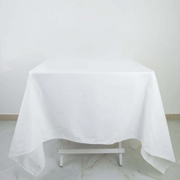 Efavormart 70"x70" Square Chambury Casa 100% Cotton Linen Tablecloth For Wedding Party Home Decor - White