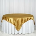 thumbnail image 1 of Efavormart 72" SATIN Square Tablecloth Overlay For Wedding Catering Party Table Decorations GOLD Square Tablecloth Cover, 1 of 11