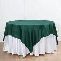 Efavormart 72" SATIN Square Tablecloth Overlay For Wedding Catering Party Table Decorations HUNTER GREEN Square Tablecloth Cover