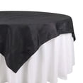thumbnail image 1 of Efavormart 72"X72" Black Accordion Crinkle Taffeta Table Overlay, Square Tablecloth Topper, 1 of 11