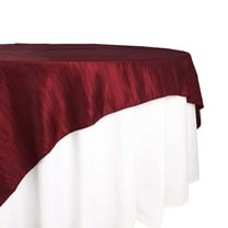 Efavormart 72"X72" Burgundy Accordion Crinkle Taffeta Table Overlay, Square Tablecloth Topper