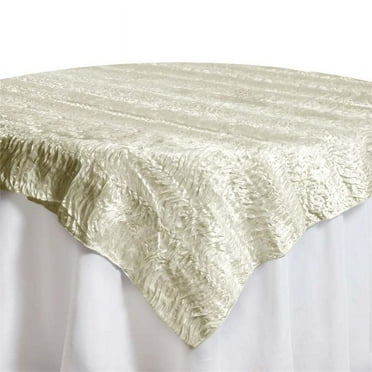 Efavormart 72"X72" Dusty Blue Accordion Crinkle Taffeta Table Overlay ...