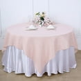 thumbnail image 1 of Efavormart 72"x72" Linen Square Overlay Slubby Textured Wrinkle Resistant Table Overlay - Blush Rose Gold Tablecloths Covers Linens for Banquet Events Wedding Party Events, 1 of 11