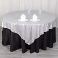 thumbnail image 1 of Efavormart 72"x72" Silver Glitter Sparkle Polyester Table Overlay, Shimmery Square Table Topper, 1 of 5