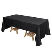 Efavormart 72x120" BLACK Wholesale Linens Polyester Tablecloths Banquet Linen Wedding Party Restaurant Tablecloth