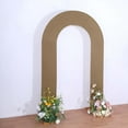 thumbnail image 1 of Efavormart 7ft Taupe Spandex Fitted Open Arch Backdrop Cover, Double-Sided U-Shaped Wedding Arch Slipcover, 1 of 11