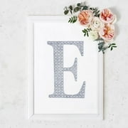 Efavormart 8" Letter E Silver Self-Adhesive Rhinestone Number Stickers for DIY Crafts, Handicraft Art, Graduation Cap Decorations Birthday Party, Wedding Alpha-Numeric stickers
