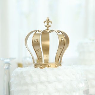 Tian Sweet 34039GD-RB 7.8 oz Fleur De Lis King Gold Crown Cake Topper -  Royal Blue, 1 - Kroger