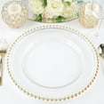 thumbnail image 1 of Efavormart 8 Pack | 12" Gold Beaded Round Glass Charger Plates, Event Tabletop Decor, 1 of 10