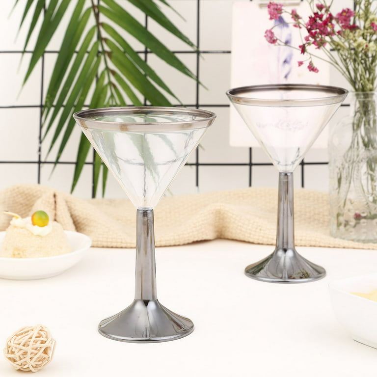 Elegant Disposable Plastic Martini Glasses