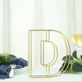 thumbnail image 1 of Efavormart 8" Tall Gold Wedding Centerpiece 3D Wire Letter Decoration For Wedding Party Decoration DIY Decoration Supplies - D, 1 of 11