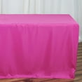 thumbnail image 1 of Efavormart 8FT Fitted FUSHIA Polyester Rectangular Table Cover for Wedding Party Dining Banquet Restaurant Kitchen Home and Multi-Use, 1 of 9