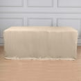 thumbnail image 1 of Efavormart 8FT Fitted Nude Polyester Rectangular Table Cover for Wedding Party Dining Banquet Restaurant Kitchen Home and Multi-Use, 1 of 11