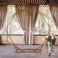 thumbnail image 1 of Efavormart 8ft Dual Geometric Shaped Gold Metal Hexagon & Heptagon Backdrop Stand, Metal Wedding Arch, 1 of 10