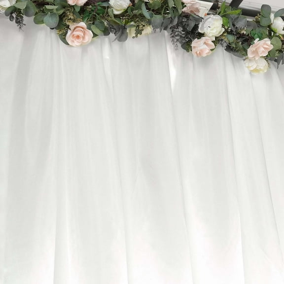 Efavormart 8ftx10ft Ivory Satin Curtain Panel Backdrop Drapes, Photo Booth Backdrop With Rod Pocket