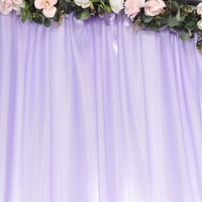 Efavormart 8ftx10ft Lavender Satin Curtain Panel Backdrop Drapes, Photo Booth Backdrop With Rod Pocket