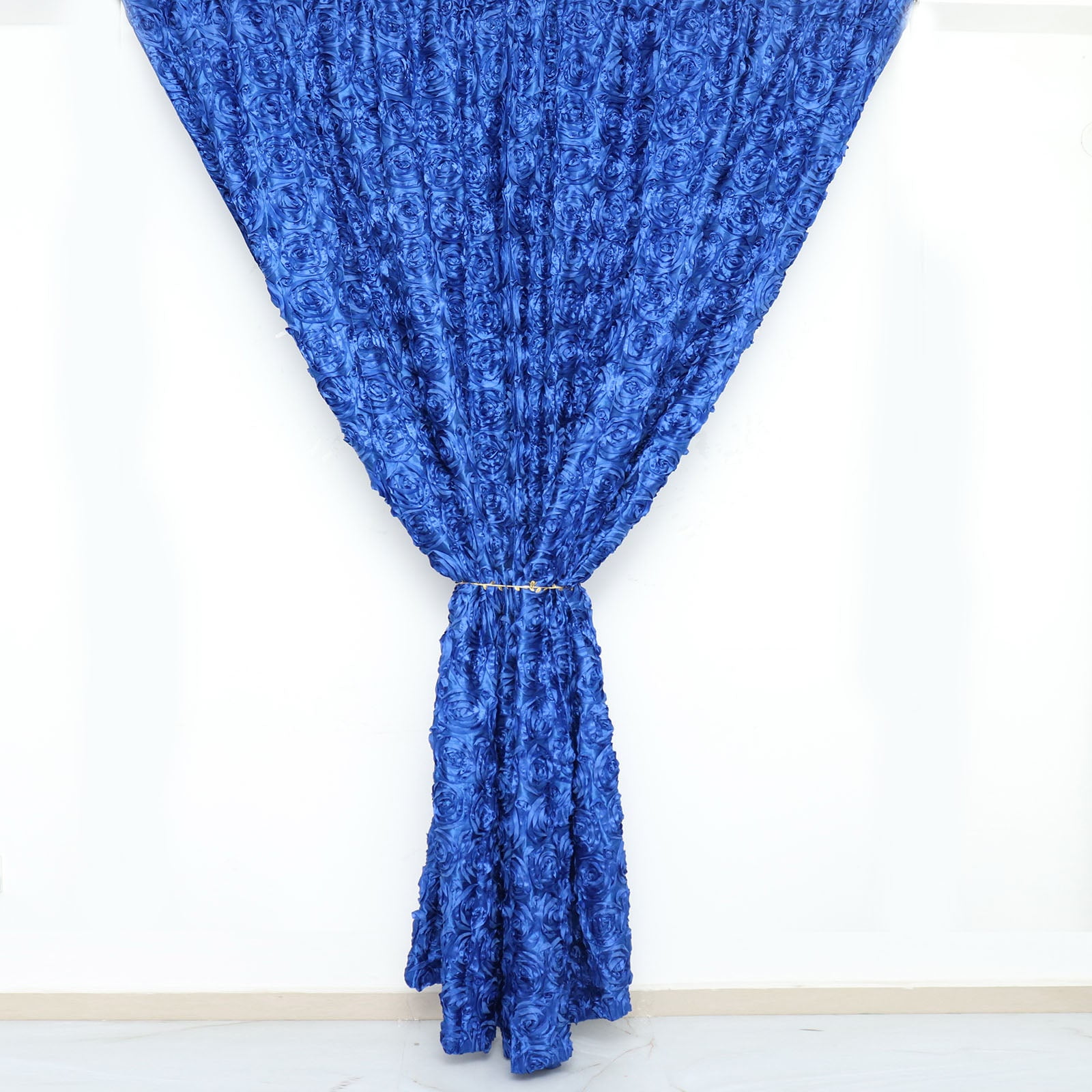 Efavormart 8ftx8ft Royal Blue 3D Floral Satin Rosette Backdrop Panel ...