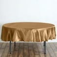 thumbnail image 1 of Efavormart 90 Inch Satin Round Tablecloth, Washable Linen Table Cover, Decorative Silky Fabric for Wedding, Party, Banquet Events - Gold, 1 of 10