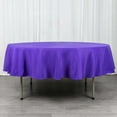 thumbnail image 1 of Efavormart 90" Purple 200 GSM Seamless Premium Polyester Round Tablecloth, 1 of 11