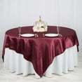 thumbnail image 1 of Efavormart 90" SATIN Square Tablecloth Overlay For Wedding Catering Party Table Decorations BURGUNDY Square Tablecloth Cover, 1 of 10