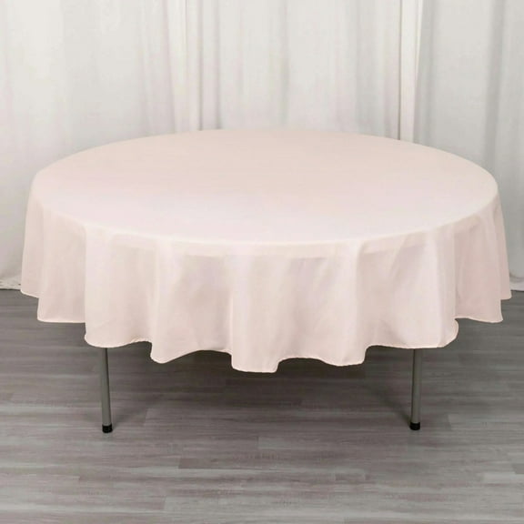 Efavormart 90" Seamless Premium Blush Linens Polyester Round Tablecloth Commercial Grade For Wedding Banquet Restaurant