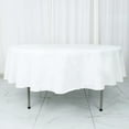 thumbnail image 1 of Efavormart 90" Seamless Premium WHITE Linens Polyester Round Tablecloth Commercial Grade For Wedding Banquet Restaurant, 1 of 10