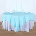 thumbnail image 1 of Efavormart 90" Square Polyester Table Overlay for Wedding Kitchen Dining Events - Blue, 1 of 11