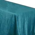 thumbnail image 1 of Efavormart 90" X 156" - Teal Accordion Crinkle Taffeta Rectangular Table Cover - Perfect for Wedding Ceremonies, Parties, Upscale Occasions, Birthday Celebrations, and Any Special Event, 1 of 11
