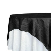 Efavormart 90"X90" Black Accordion Crinkle Taffeta Table Overlay - Perfect for Wedding Ceremonies, Party, Event, Banquet, and Decoration - Excellence of Class and Vibrancy - Imperial Luster