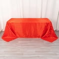 thumbnail image 1 of Efavormart 90"x132" Red Satin Stripe Seamless Rectangular Tablecloth, 1 of 11