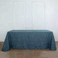 thumbnail image 1 of Efavormart 90x132" Blue Premium Faux Linen Rectangular Tablecloth | Wrinkle Free Tablecloth, 1 of 11