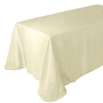 thumbnail image 1 of Efavormart 90x132" Ivory Premium Faux Linen Rectangular Tablecloth | Wrinkle Free Tablecloth, 1 of 11