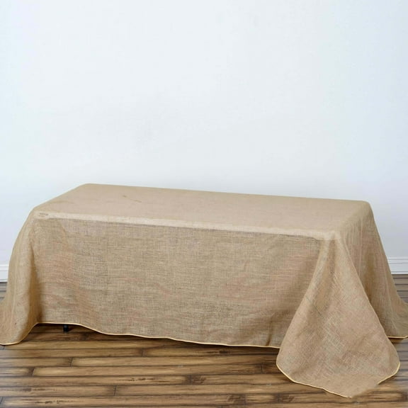 Efavormart 90x132" Wholesale Natural Rustic Burlap Tablelinens Jute Rectangle Tablecloth For Wedding Event Decoration