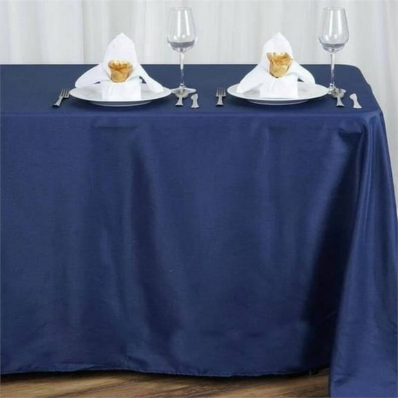 Efavormart 90x156" NAVY BLUE Wholesale Rectangle Polyester Tablecloth Linen Wedding Party Restaurant Tablecloth