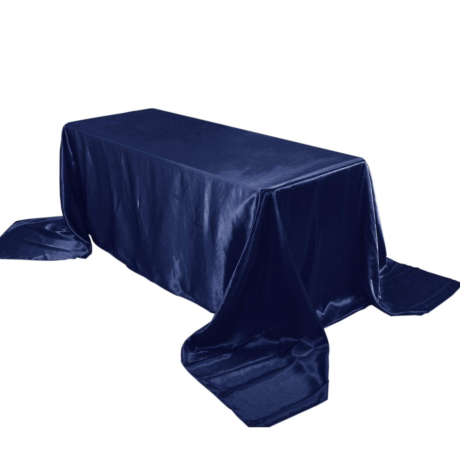 Efavormart 90x156" Rectangle NAVY BLUE Wholesale SATIN Tablecloth