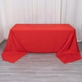 thumbnail image 1 of Efavormart 90x156" Seamless Premium Red 200 GSM Linens Polyester Rectangle Tablecloth Commercial Grade For Wedding Banquet Restaurant, 1 of 11