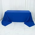 thumbnail image 1 of Efavormart 90x156" Seamless Premium Royal Blue 200 GSM Linens Polyester Rectangle Tablecloth Commercial Grade For Wedding Banquet Restaurant, 1 of 9