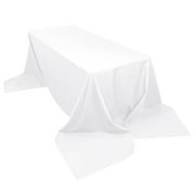 Efavormart 90x156" WHITE Wholesale Rectangle Polyester Tablecloth Linen Wedding Party Restaurant Tablecloth