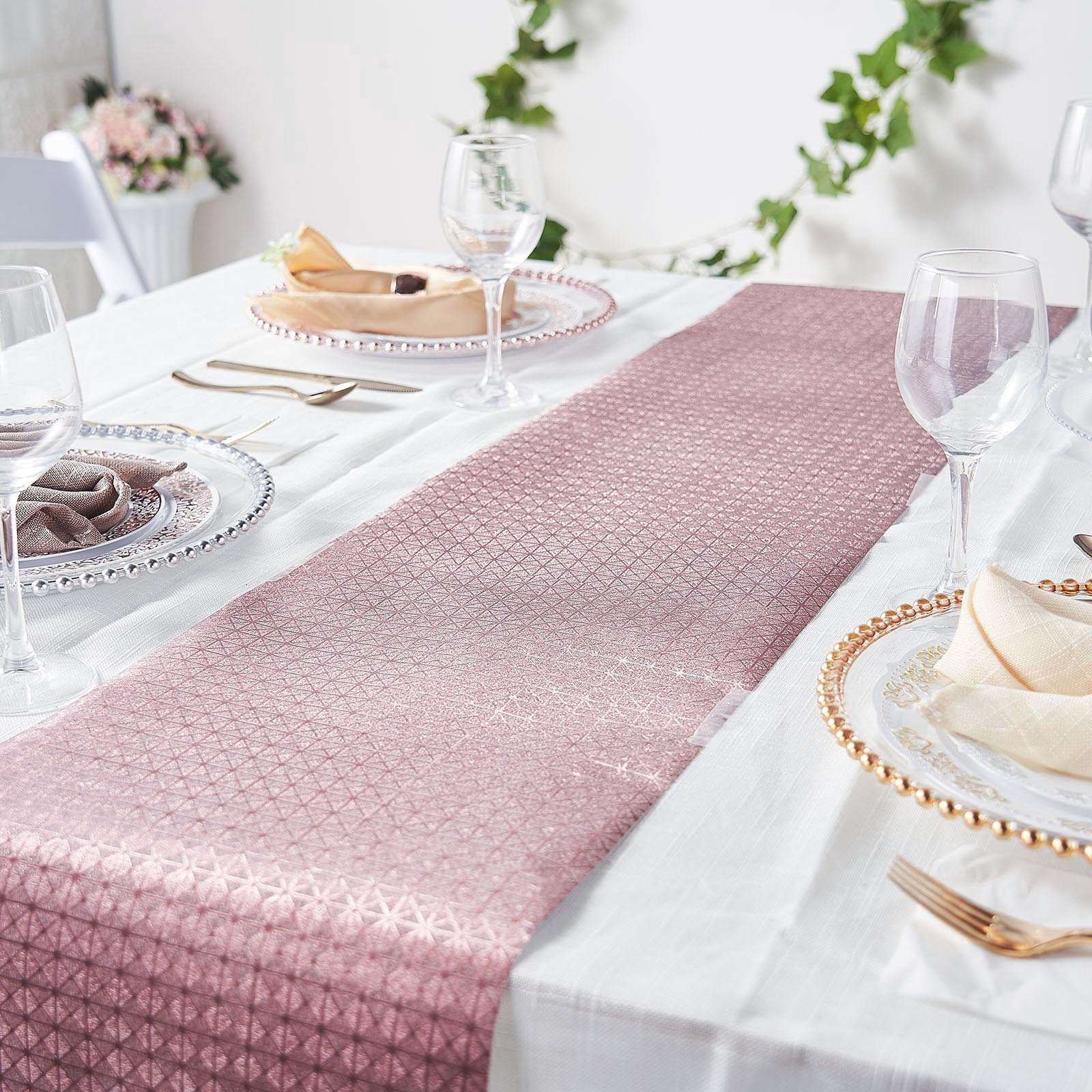 Efavormart 9Ft Glitter Paper Table Runner Roll, Disposable Table Runner ...