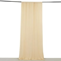 Efavormart Beige 4-Way Stretch Spandex Drapery Panel with Rod Pockets, Photography Backdrop Curtain - 5ftx10ft