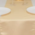 thumbnail image 1 of Efavormart Beige Lamour Satin Table Runner - 12"x108", 1 of 10