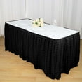 thumbnail image 1 of Efavormart Black Dual Layer Lace Polyester Table Skirt for Kitchen Dining Catering Wedding Birthday Party Decorations Events 14FT, 1 of 11