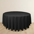 thumbnail image 1 of Efavormart Black Premium Scuba Round Tablecloth, Wrinkle Free Seamless Polyester Tablecloth - 108", 1 of 11